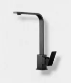 Black L-Shaped Wall-Mounted Single Lever Faucet