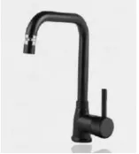 Black Gooseneck Single Lever Faucet with Aerator Nozzle
