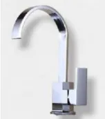 Chrome High-Arc Curved Spout Faucet with Side Lever Handle