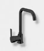 Black Wall-Mounted High-Arc Single Lever Faucet