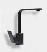 Black L-Shaped Single Lever Faucet with Tubular Spout