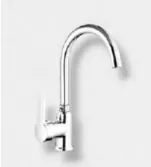 Chrome-Like High-Arc Gooseneck Single-Handle Faucet