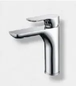 Robinet monocommande de pont à bec plat aspect chrome