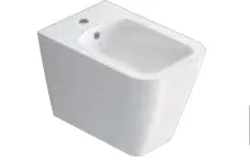 [3206-0105] Halley White Rounded Rectangular Back-to-Wall Bidet