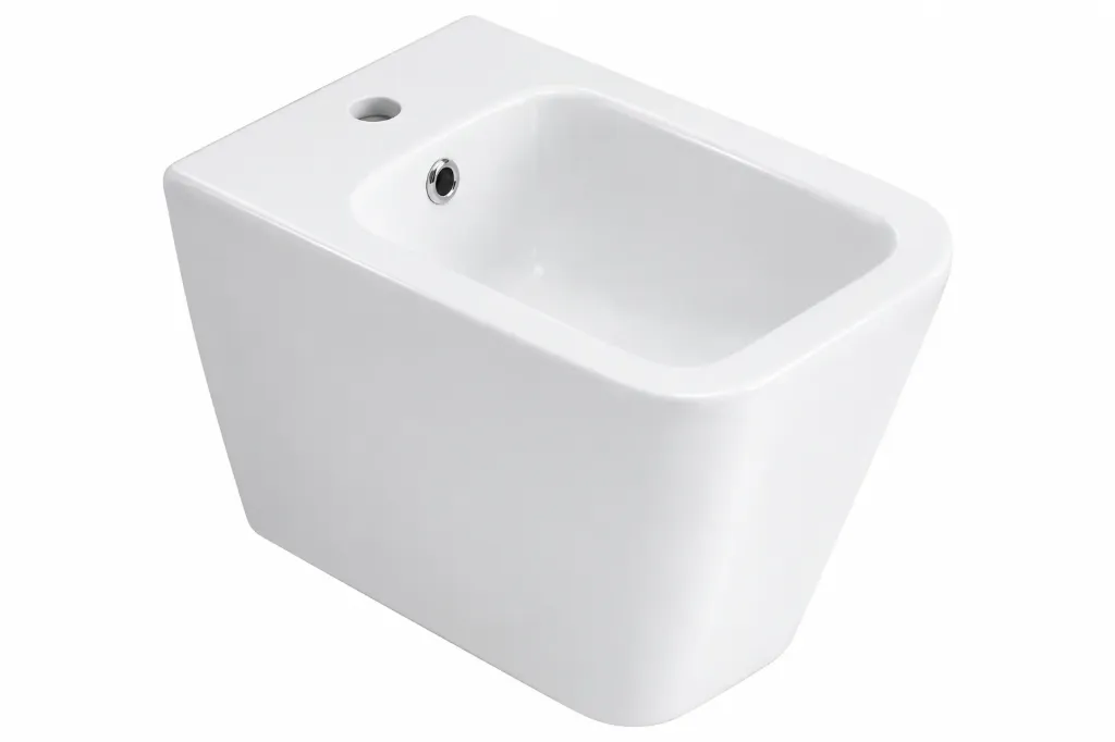 [3206-0105] Halley White Rounded Rectangular Back-to-Wall Bidet