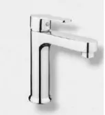 Robinet monocommande à levier unique de style chrome avec bec court monté sur pont