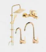 Gold-Coloured Curved Spout Faucets