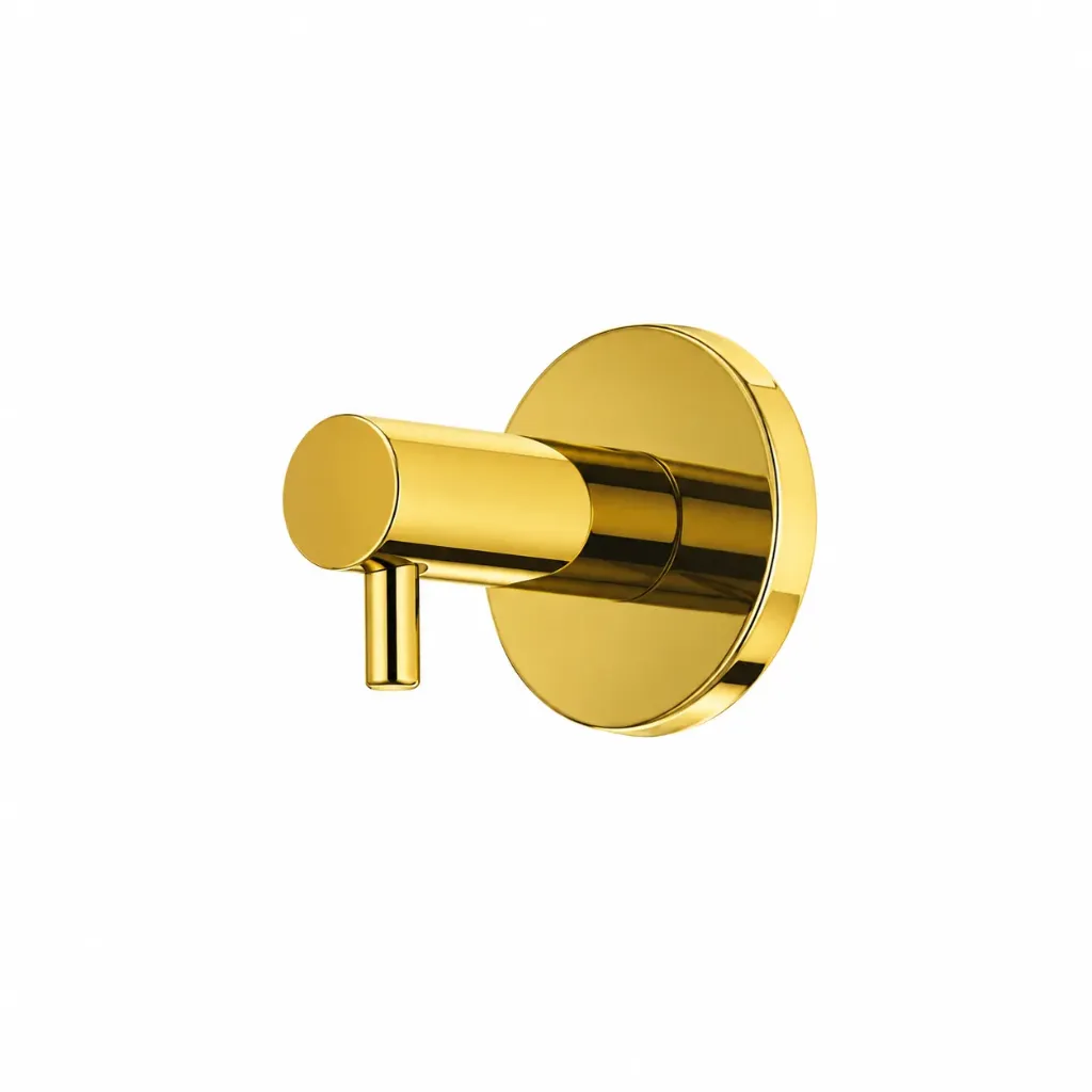 Gold-Tone Wall-Mounted Short Spout Faucet with Pin Lever