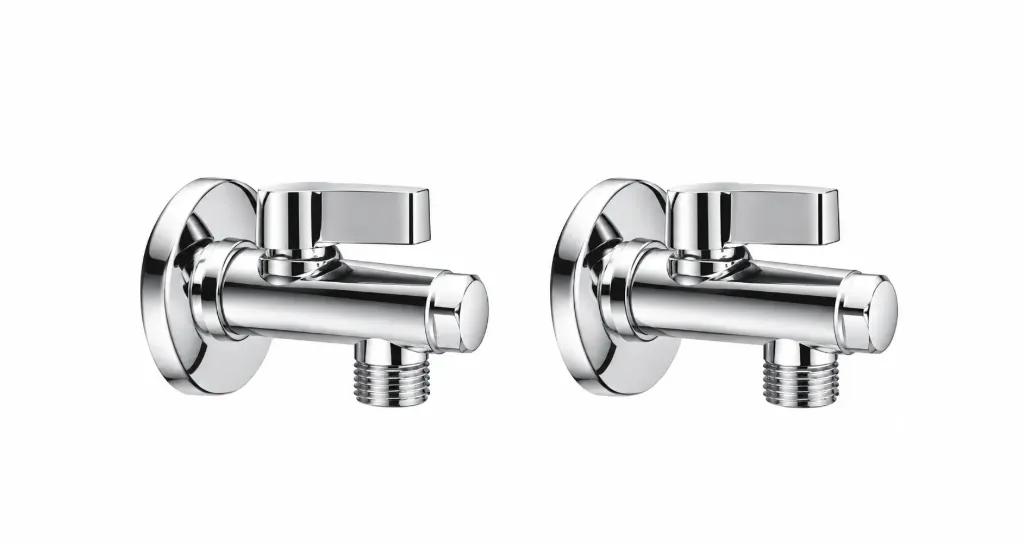 Chrome-Look Compact Wall-Mounted Faucet Pair