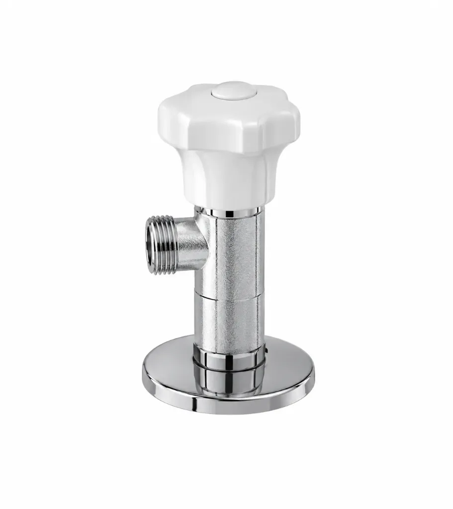 Chrome-Look Compact Faucet with Round Base Plate