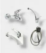 Chrome-Look Assorted Faucets with Curved Spouts
