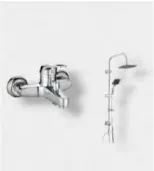 Chrome-Look Wall-Mounted Lever Faucet
