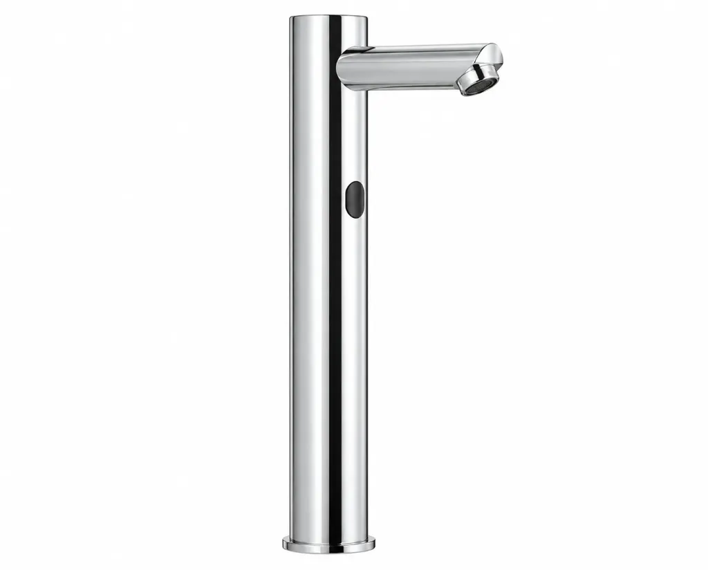 Chrome-Look Photocell Over-Table Washbasin Faucet with Single Water Inlet