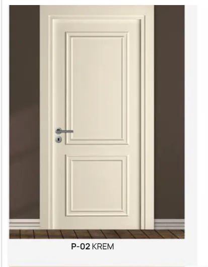 [MODEL P-02 (LACQUER)] P-02 Porte intérieure laquée crème avec panneaux surélevés (10 cm)