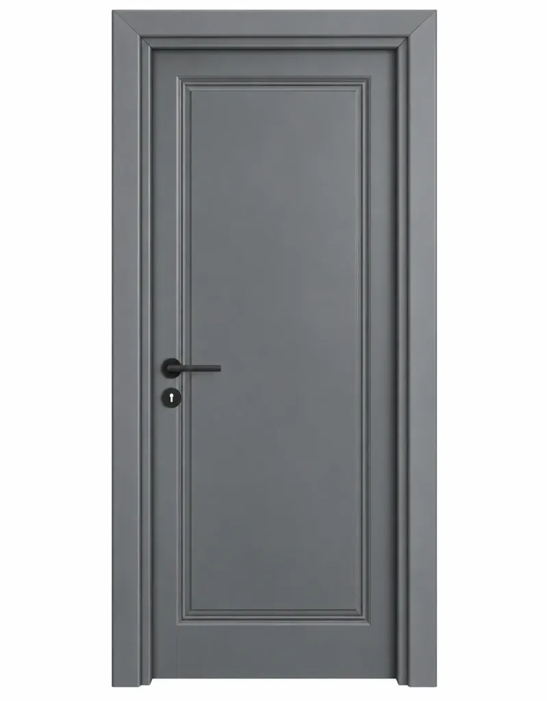 F-60 Grey Lacquer Door with Vertical Grooved Panel (10cm)