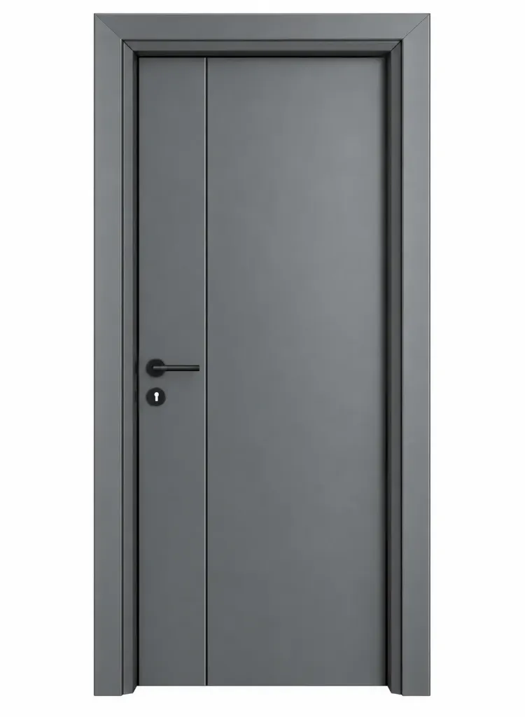 F-61 Anthracite Lacquer Door with Geometric Panel Design (10cm)