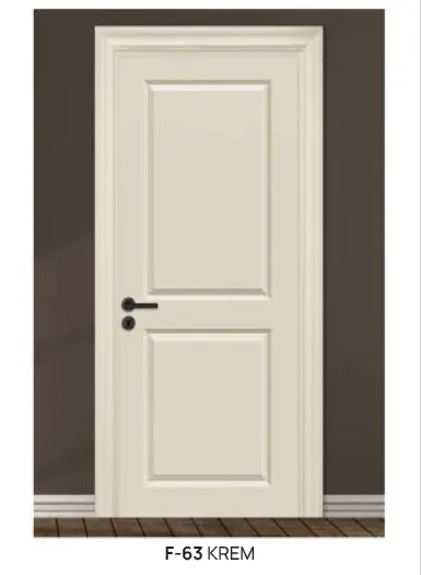Porte laquée crème F-63 à deux panneaux (10 cm)
