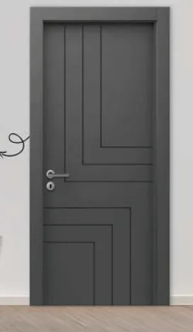 Model F-70 Grey Lacquer Door with Recessed Panel Detail (10cm)