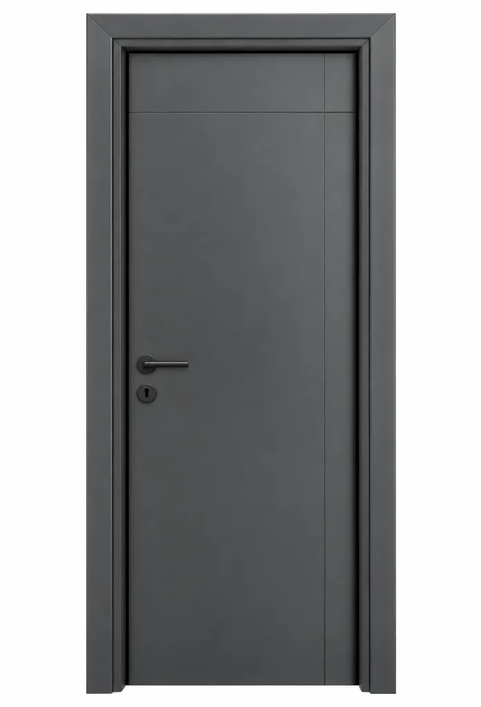 F-61 Anthracite PVC Foil Door with Geometric Line Design (10cm)