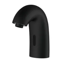 Black Curved Photocell Wash Basin Faucet with Single Water Inlet