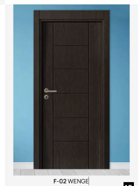 F-02 Wenge PVC Interior Door with Horizontal Panel Design