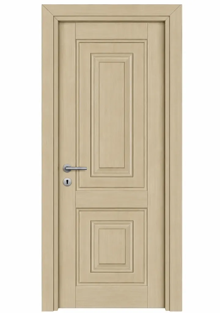 F-22 Oak-Effect PVC Foil Cover Panel Door with Lever Handle (10cm)