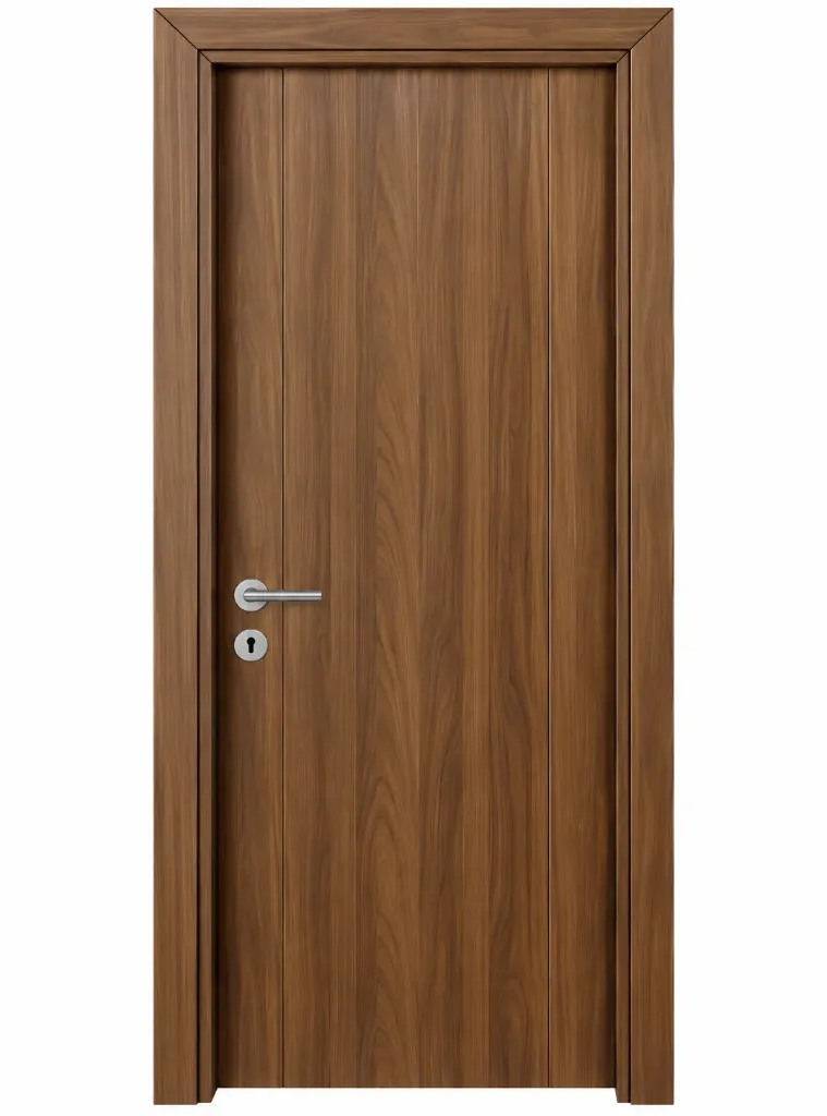 F-24 Walnut PVC Foil Covered Door with Panel Design (10cm)