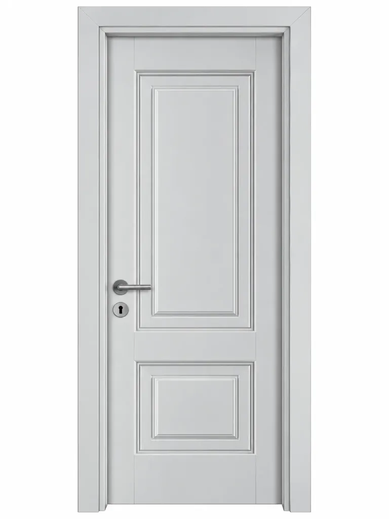 [MODEL F-13 (PVC FOIL COVER)] F-13 Grey PVC Interior Door with Raised Panels (10cm)