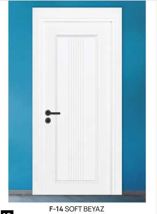 F-14 Soft White PVC Foil Cover Door with Grooved Panel (10cm)