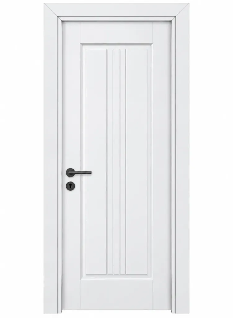 F-14 Soft White PVC Foil Cover Door with Grooved Panel (10cm)