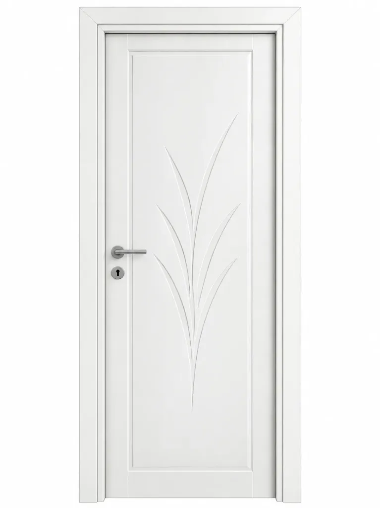 F-23 White PVC Foil Door with Branch Pattern (10cm)
