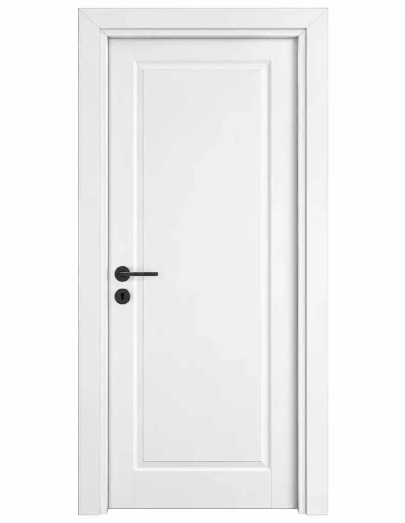 F-25 Soft White PVC Foil Covered Single Panel Door (10cm)