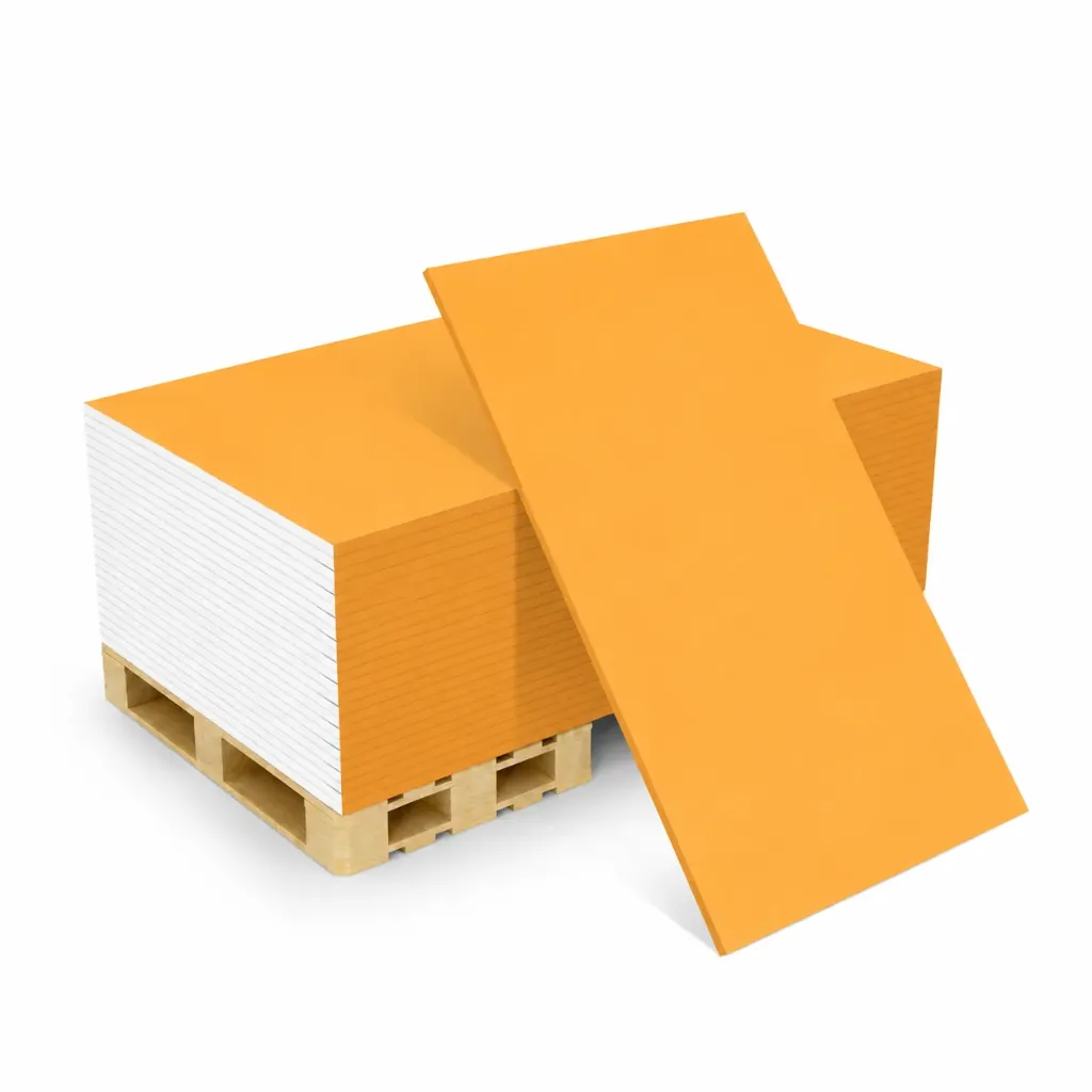 Yellow Water and Weather-Resistant Plasterboard for Exterior Facade Systems