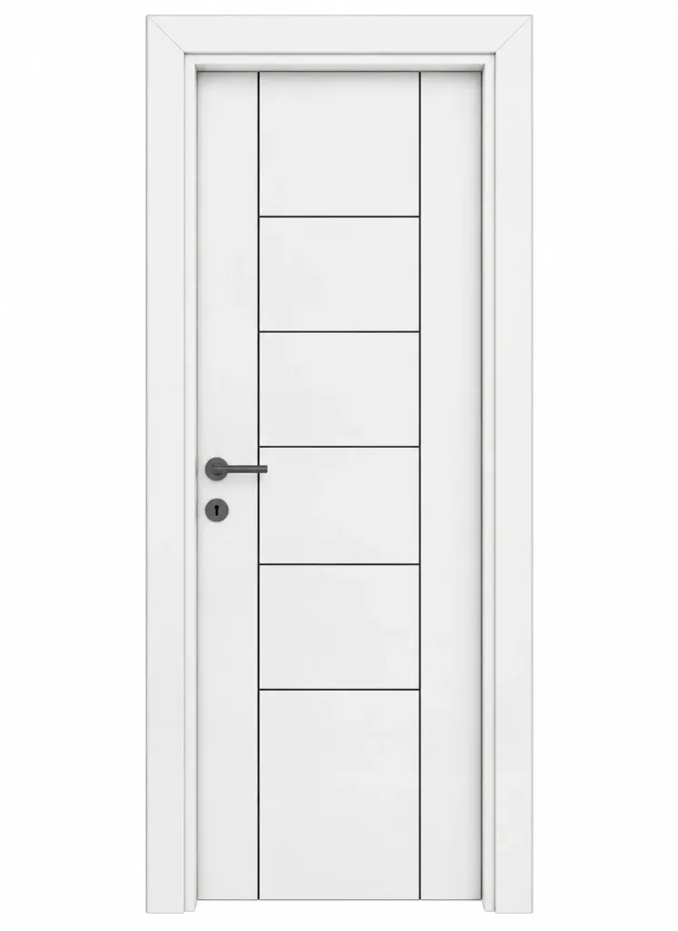 [MODEL F-02 (MICROLAMINATE PREMIUM LINE)] F-02 Black and White Fuga Microlaminate Interior Door (10cm)