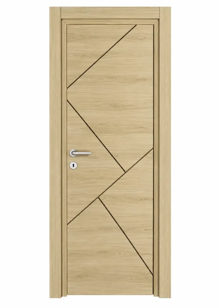 [MODEL F-03 (MICROLAMINATE PREMIUM LINE)] Porte intérieure microlaminée aspect bois clair F-03 Koru dimensions standard (10 cm)
