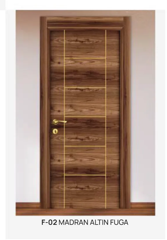 Porte intérieure microlaminée F-02 Madran Gold Fuga effet bois brun