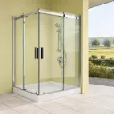 Cabine de douche d'angle en verre Matrix D222A 195 cm avec poignées doubles