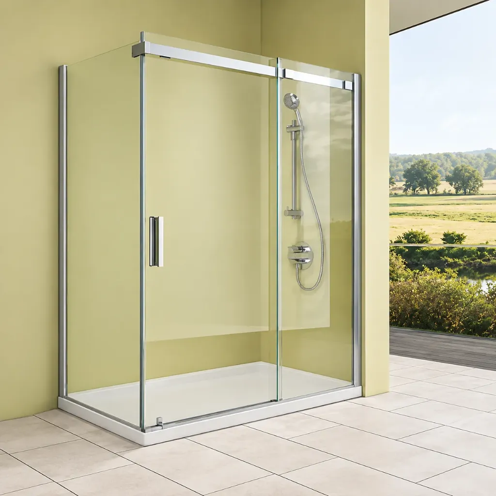 Matrix Standard Height Shower Cabin with Clear Panels (Black, 120x80)
