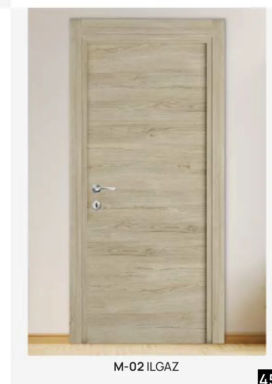[MODEL M-02 (MICROLAMINATE CLASSIC)] Porte intérieure microlaminée effet bois clair M-02 (10 cm)