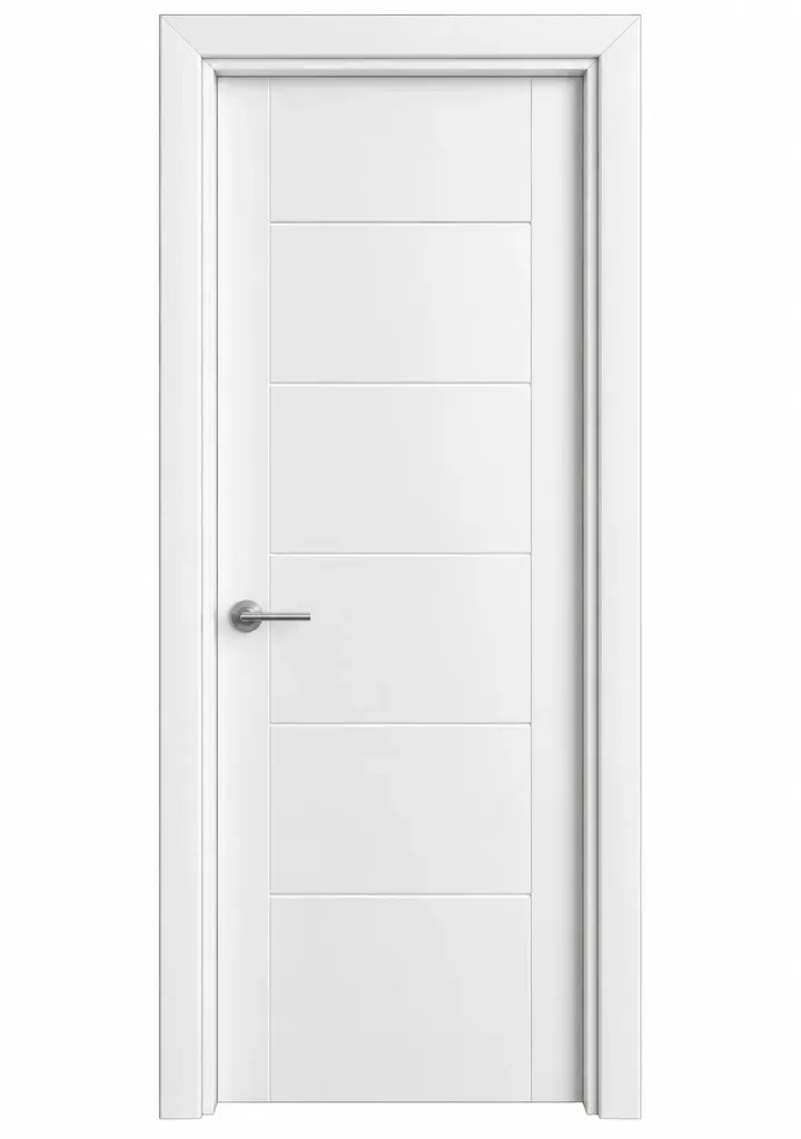 Porte intérieure américaine blanche A-05 avec panneaux horizontaux