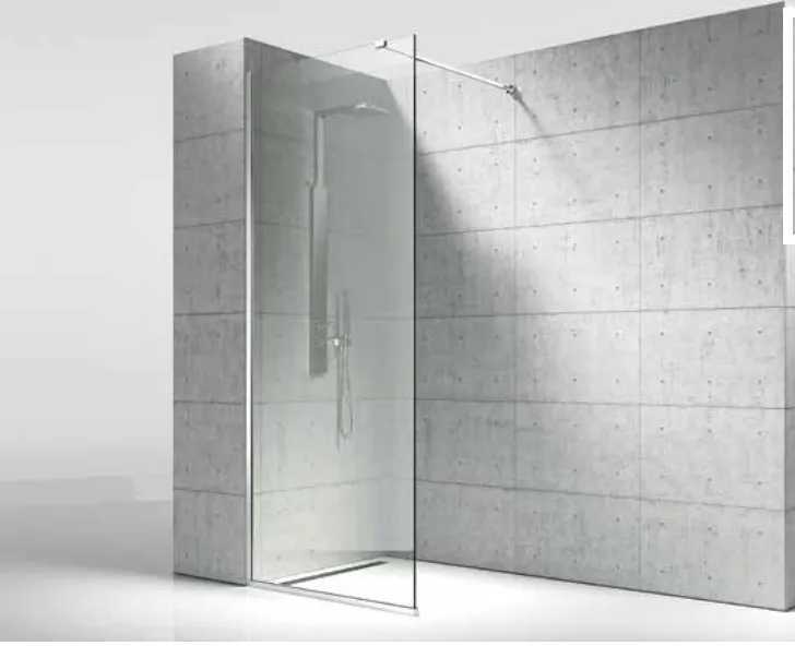 Cabine de Douche à l'Italienne avec Panneau Transparent, Hauteur Standard 190 (Noir, 70)