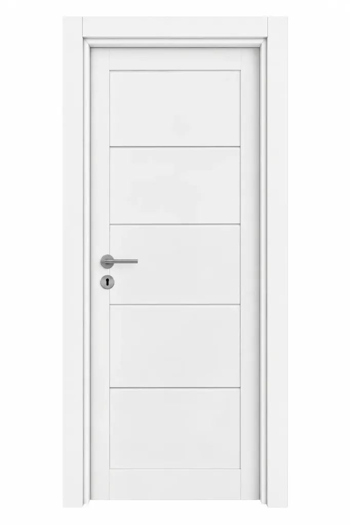 [MODEL F-01 (MICROLAMINATE PREMIUM LINE)] F-04 White Silver Microlaminate Interior Door (10cm)
