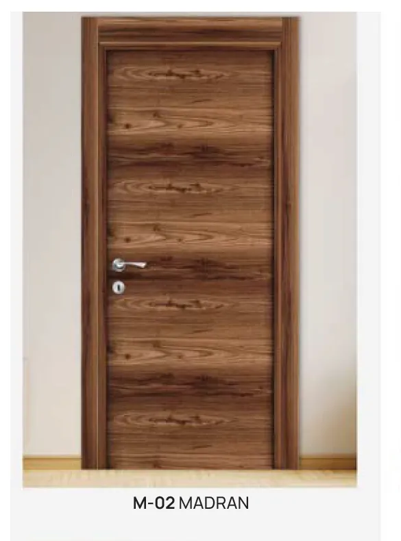 [M-02 MADRAN] M-02 Madran Brown Wood-Effect Microlaminate Interior Door (10cm)