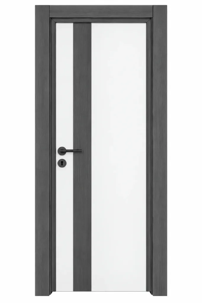 [MODEL M-05 (MICROLAMINATE CLASSIC)] M-05 White and Anthracite Microlaminate Interior Door (10cm)