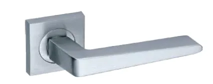 [AR-IKA153-1-06] Porto Black Square Rosette Lever Door Handle (Chrome)