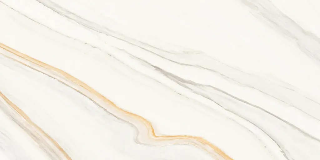 BELLA White Grey Marble-Effect Glazed Ceramic Wall and Floor Tile