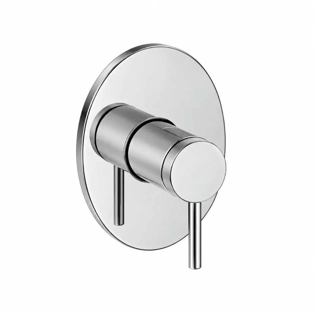 Aduro Chrome-Like Round Concealed Shower Armature with Pin Lever Controls