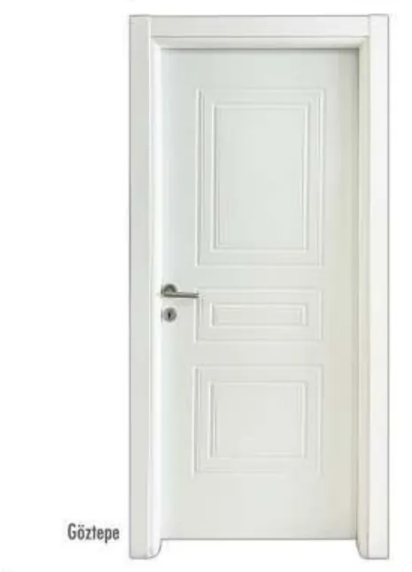 Goztepe White Panelled PVC Interior Door with Lever Handle (10cm)