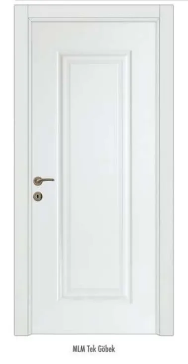 White Single-Panel Melamine Door with Raised Panel (10cm)