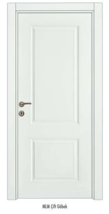 Porte intérieure mélaminée blanche à double panneau (10 cm)